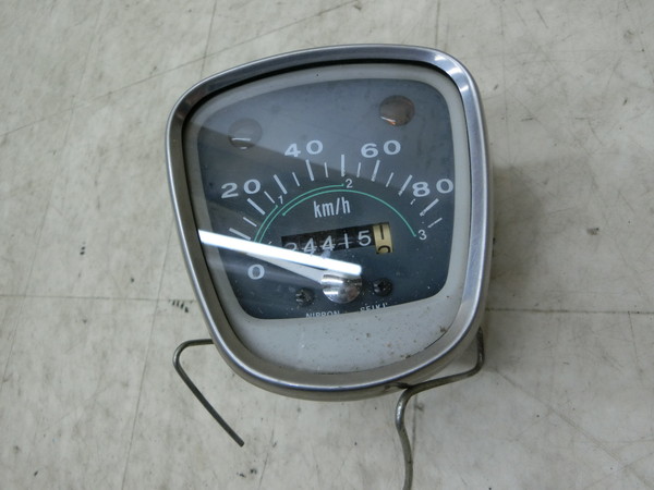 スーパーカブ70/ CUB70/ カブ70/ Super CUB70   メーター/ スピードメーター 表示距離:24415km, C70-3112